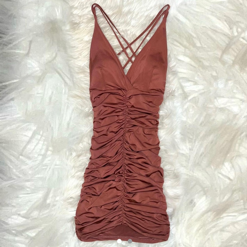 scrunched mini dress from Fashion Nova